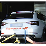 Skoda Superb 4x4 2.0 TSI (290 Hp) sound with Supersprint full exhaust system - rear mufflers with valves