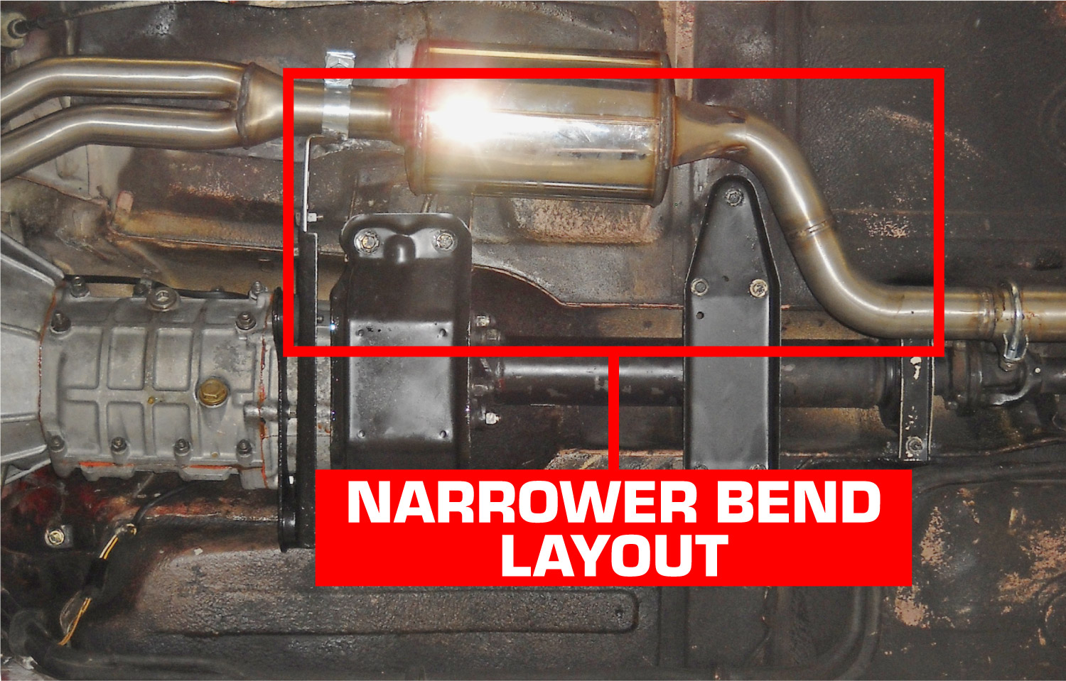 Vorschalldämpfer - resonated narrower bend layout