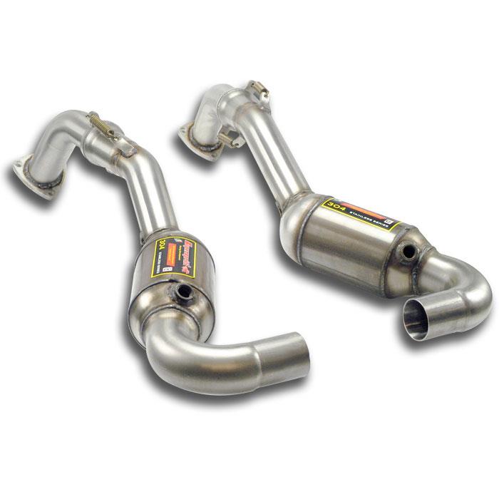 Front pipe. Right + Left. with catalytic