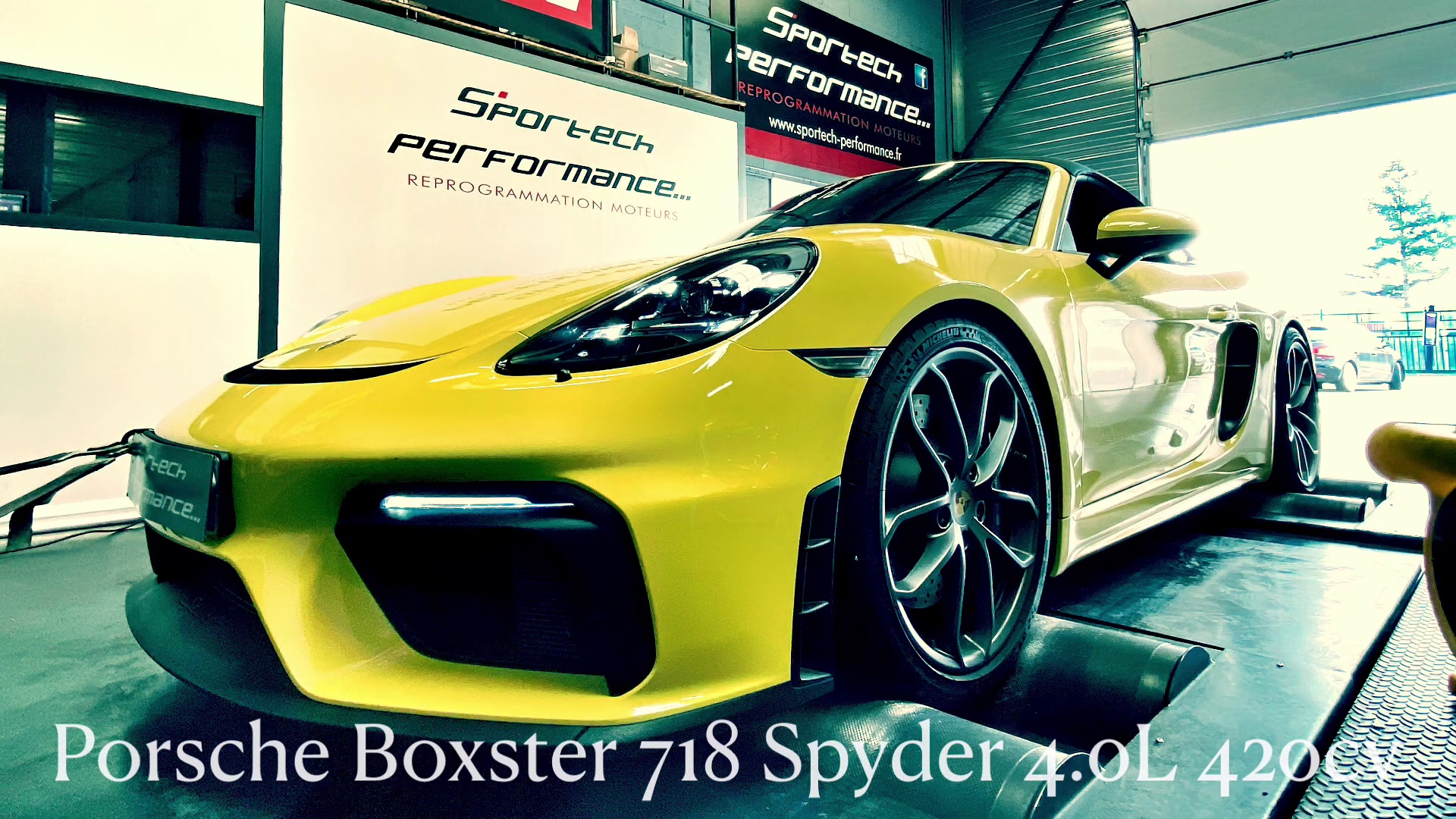 SUPERSPRINT exhaust with valves on Porsche Boxster 718 Spyder 4.0L 420cv